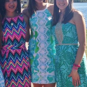 Lilly Pulitzer Size 4 Blue Floral Dress